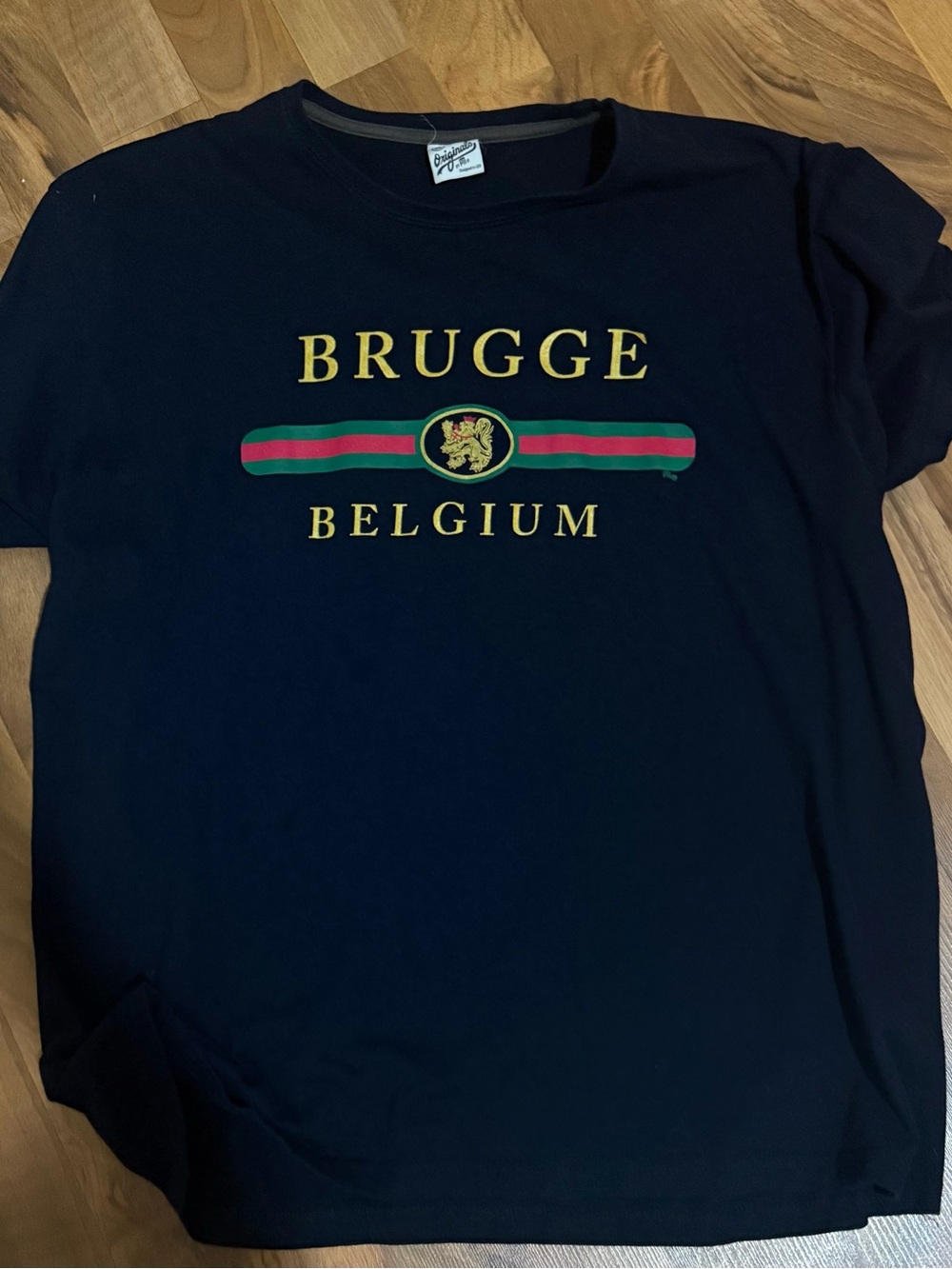 Brugge Belgium Navy Graphic Tee by